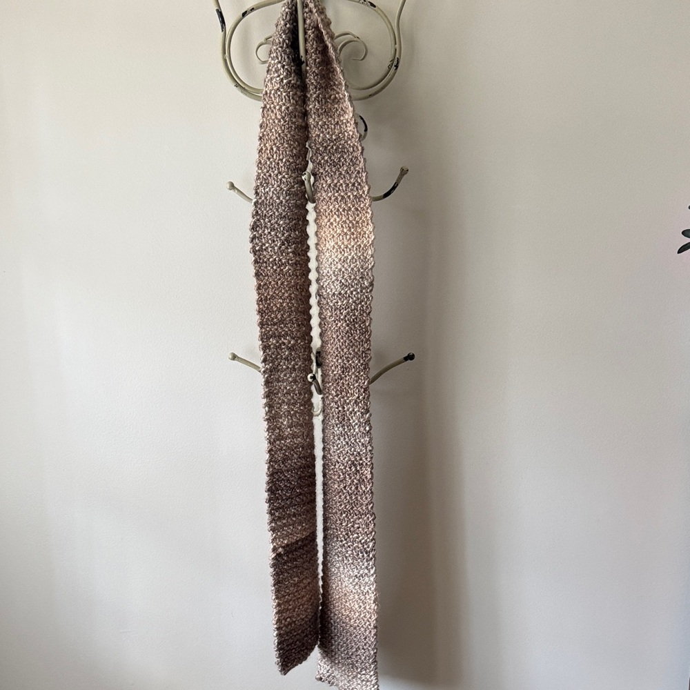 Chunky Tan Knit Scarf